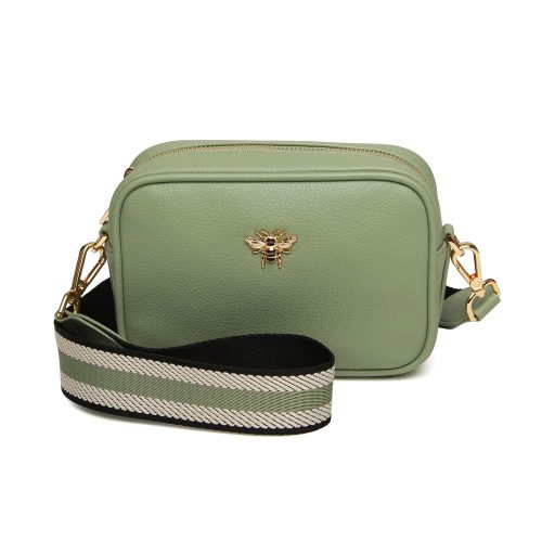 Alice Wheeler Bags Sage Mini mayfair with webbing strap